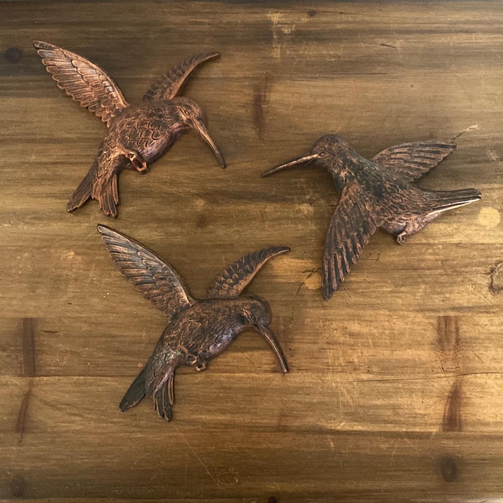 Vintage Copper Craft Hummingbird Wall Decor
